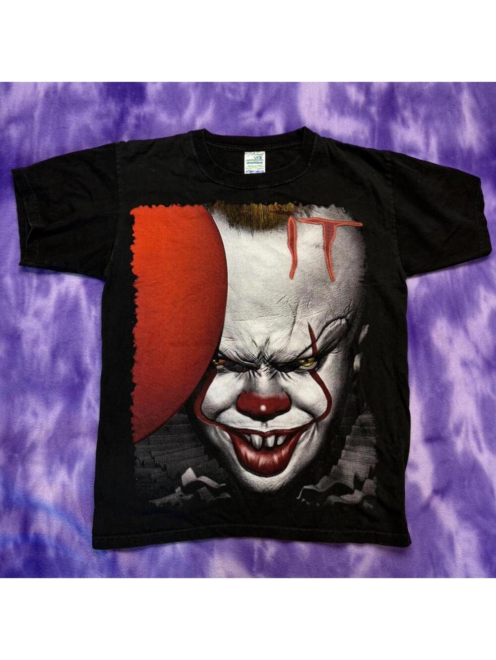 IT Pennywise horror rap tee double sided big print